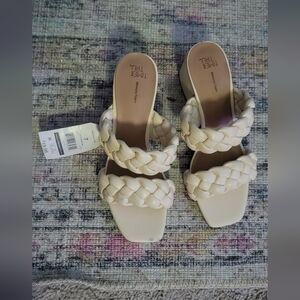 Time and Tru Women's Tan Braided Sandals Size 7